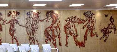 Continental Hotel Lausanne Zentrum Wandbild «La Noce» im Seminarraum Hans Erni